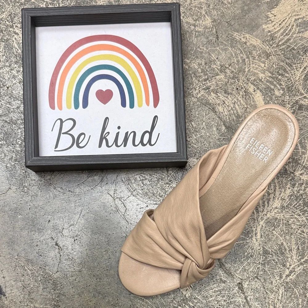 * Eileen Fisher Tan Heeled Sandals